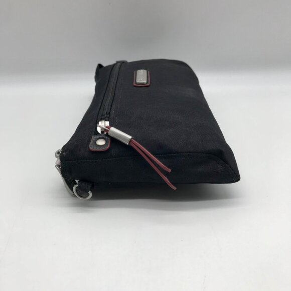 Baggallini Black Subtle Leopard Print Wristlet Clutch Bag - Picture 3 of 10